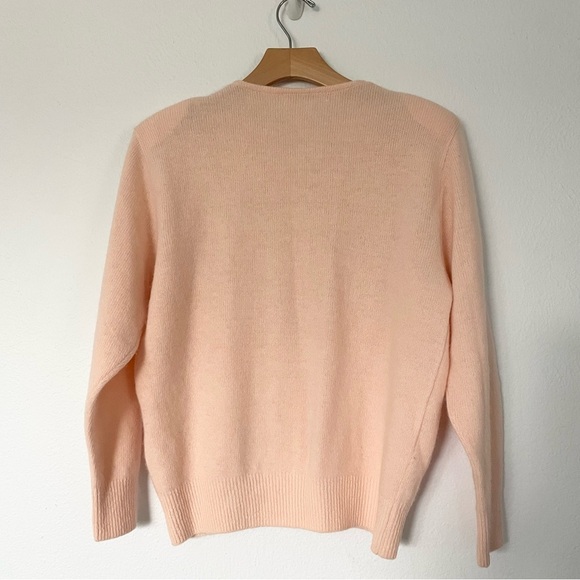 Cottagecore vintage knit sweater pink M - Picture 5 of 8